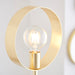 Endon 91934 Hoop 1lt Floor Brushed brass plate 40W E27 GLS (Required) - westbasedirect.com