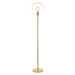 Endon 91934 Hoop 1lt Floor Brushed brass plate 40W E27 GLS (Required) - westbasedirect.com