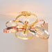 Endon 91935 Hoop 6lt Semi flush Brushed brass, nickel & copper plate 6 x 40W E27 GLS (Required) - westbasedirect.com