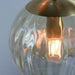 Endon 91972 Dimple 5lt Pendant Satin brass plate & champagne lustre glass 5 x 7W LED E14 (Required) - westbasedirect.com