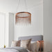 Endon 92178 Zelma 1lt Pendant Brushed copper plate & copper 20W LED tape module (SMD 2835) Warm White - westbasedirect.com