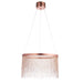 Endon 92178 Zelma 1lt Pendant Brushed copper plate & copper 20W LED tape module (SMD 2835) Warm White - westbasedirect.com