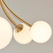 Endon 92217 Bloom 6lt Pendant Satin brass plate & opal glass 6 x 3W LED G9 (Required) - westbasedirect.com