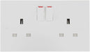 BG 922 White Square Edge 13A SP Double Socket - westbasedirect.com