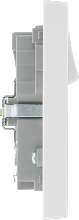 BG 922UAC45 White Square Edge 13A Double Switched Power Socket + USB A+C (45W) - westbasedirect.com