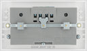 BG 924U44 White Square Edge 13A Double Socket + 4x USB - westbasedirect.com