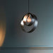 Endon 92880 Cal 1lt Pendant Brushed nickel plate & matt black 10W LED E27 (Required) - westbasedirect.com