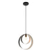 Endon 92880 Cal 1lt Pendant Brushed nickel plate & matt black 10W LED E27 (Required) - westbasedirect.com