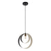 Endon 92880 Cal 1lt Pendant Brushed nickel plate & matt black 10W LED E27 (Required) - westbasedirect.com