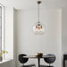 Endon 92988 Hal 3lt Pendant Clear glass, aged copper & pewter plate 3 x 10W LED E27 (Required) - westbasedirect.com