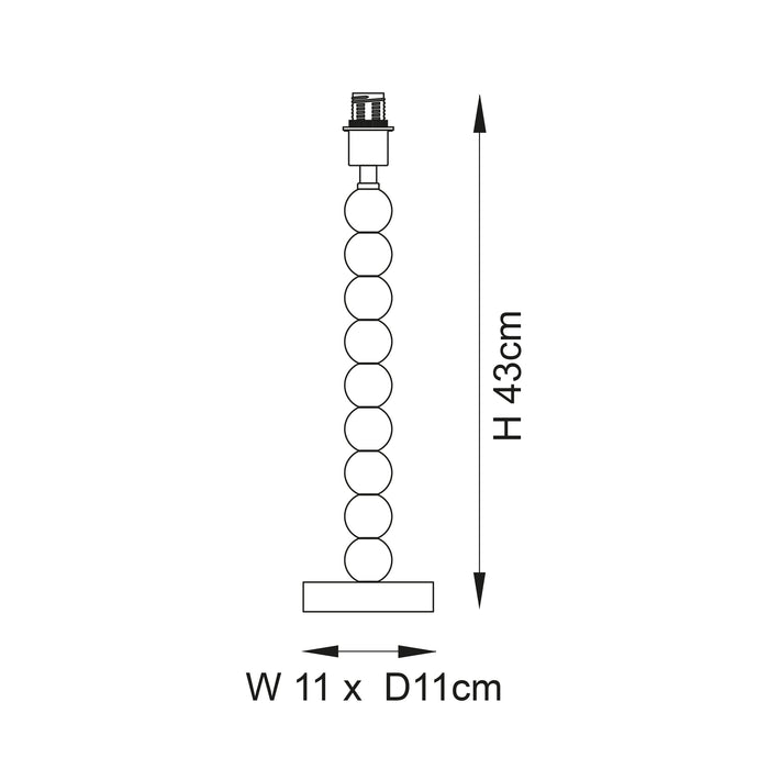 Endon 93005 Adelie 1lt Table Clear crystal glass & bright nickel plate 7W LED E14 (Required) - westbasedirect.com