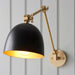 Endon 93142 Lehal 1lt Wall Antique solid brass & matt black 10W LED E27 (Required) - westbasedirect.com