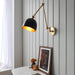 Endon 93142 Lehal 1lt Wall Antique solid brass & matt black 10W LED E27 (Required) - westbasedirect.com