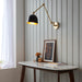 Endon 93142 Lehal 1lt Wall Antique solid brass & matt black 10W LED E27 (Required) - westbasedirect.com