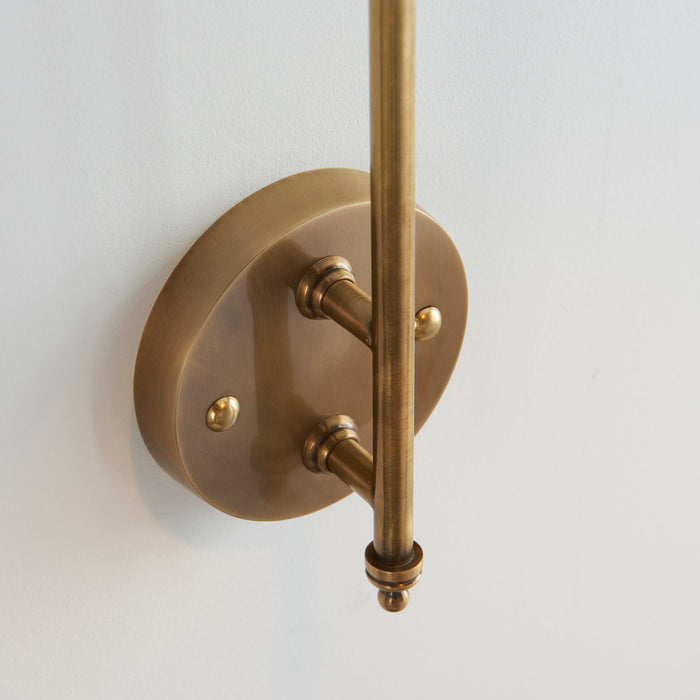 Endon 93144 Radha 1lt Wall Antique solid brass 10W LED E27 (Required) - westbasedirect.com