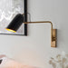 Endon 93145 Navren 1lt Wall Antique solid brass & matt black 10W LED E27 (Required) - westbasedirect.com