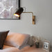 Endon 93145 Navren 1lt Wall Antique solid brass & matt black 10W LED E27 (Required) - westbasedirect.com