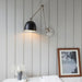 Endon 93431 Lehal 1lt Wall Polished nickel plate & matt black 10W LED E27 (Required) - westbasedirect.com