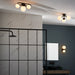 Endon 93524 Pulsa 3lt Semi flush Matt black & matt white glass 3 x 3W LED G9 (Required) - westbasedirect.com