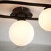 Endon 93524 Pulsa 3lt Semi flush Matt black & matt white glass 3 x 3W LED G9 (Required) - westbasedirect.com