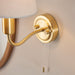 Endon 93852 Conway 1lt Wall Satin brass plate & ivory linen mix fabric 3W LED G9 (Required) - westbasedirect.com