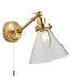 Endon 93854 Faraday 1lt Wall Satin brass plate & clear glass 3W LED G9 (Required) - westbasedirect.com