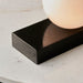 Endon 93866 Zeus 1lt Table Black marble & gloss opal glass 7W LED E14 (Required) - westbasedirect.com