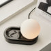 Endon 93868 Contour 1lt Table Gloss black glaze & matt opal glass 3W LED G9 (Required) - westbasedirect.com