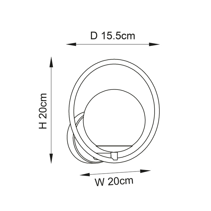 Endon 93901 Orb 1lt Wall Chrome plate & opal glass 3W LED G9 (Required) - westbasedirect.com