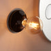 Endon 93995 Quay 1lt Flush Gloss black glaze & chrome plate 10W LED E27 (Required) - westbasedirect.com