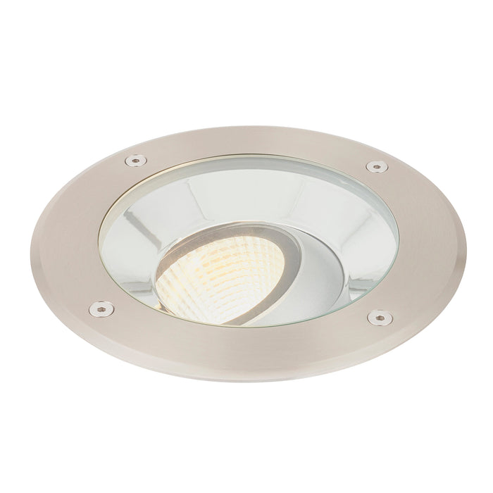 Saxby 94059 Hoxton IP67 16.5W Brushed stainless steel & clear glass 16.5W LED module (COB) Warm White - westbasedirect.com