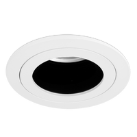 Aurora EN-DLM611MW EDLM GU10 Fixed IP20 Black Baffled Aluminium Downlight Matt White