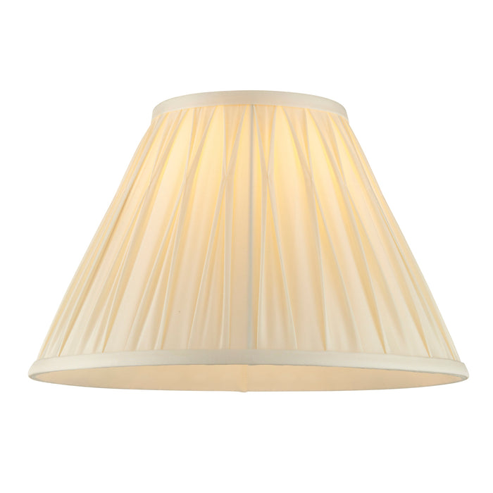 Endon 94352 Chatsworth 1lt Shade Ivory silk 60W E27 or B22 GLS (Required) - westbasedirect.com