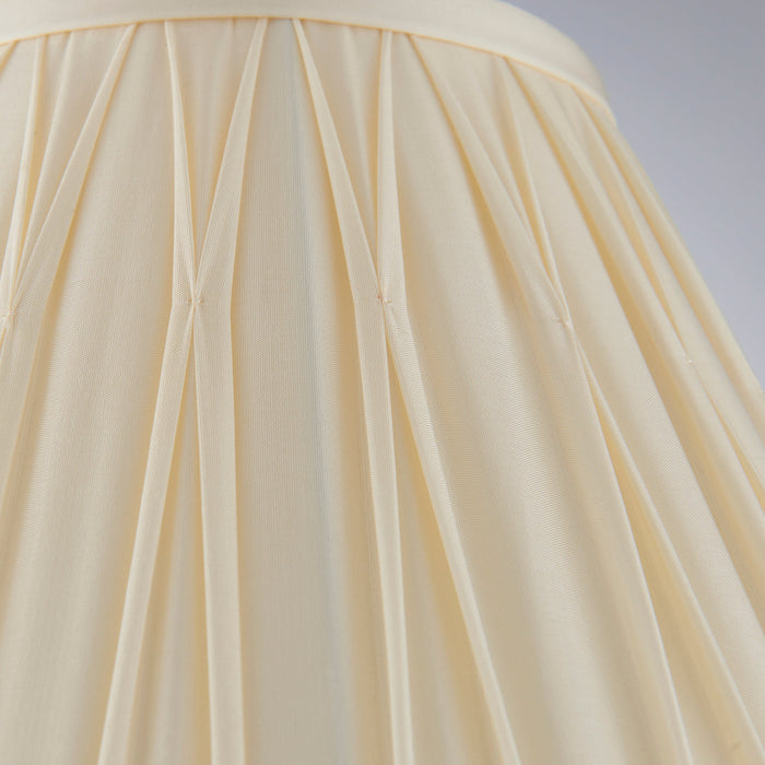 Endon 94352 Chatsworth 1lt Shade Ivory silk 60W E27 or B22 GLS (Required) - westbasedirect.com