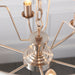 Endon 94357 Highclere 6lt Pendant Brushed chrome plate & natural linen 6 x 40W E14 candle (Required) - westbasedirect.com