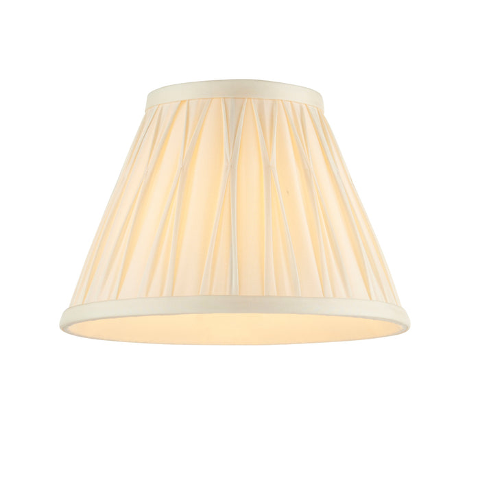 Endon 94362 Chatsworth 1lt Shade Ivory silk 40W B22 golf (Required) - westbasedirect.com