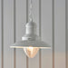 Endon 94371 Polperro 1lt Pendant Gloss cream & clear glass 42W E27 Eco GLS (Required) - westbasedirect.com