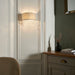 Endon 94372 Malmesbury 1lt Wall Silver grey fabric, clear glass & chrome plate 3W LED G9 (Required) - westbasedirect.com