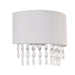 Endon 94372 Malmesbury 1lt Wall Silver grey fabric, clear glass & chrome plate 3W LED G9 (Required) - westbasedirect.com