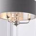 Endon 94377 Highclere 3lt Pendant Bright nickel plate & charcoal fabric 3 x 40W E14 candle (Required) - westbasedirect.com