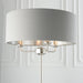 Endon 94378 Highclere 3lt Floor Bright nickel plate & charcoal fabric 3 x 40W E14 candle (Required) - westbasedirect.com