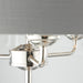 Endon 94378 Highclere 3lt Floor Bright nickel plate & charcoal fabric 3 x 40W E14 candle (Required) - westbasedirect.com