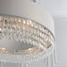 Endon 94396 Malmesbury 6lt Pendant Silver grey fabric, clear glass & chrome plate 6 x 2.5W LED G9 Warm White (Required) - westbasedirect.com