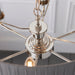 Endon 94397 Highclere 6lt Pendant Bright nickel plate & charcoal fabric 6 x 40W E14 candle (Required) - westbasedirect.com