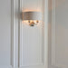 Endon 94403 Highclere 2lt Wall Brushed chrome plate & natural linen 2 x 40W E14 candle (Required) - westbasedirect.com