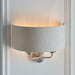 Endon 94403 Highclere 2lt Wall Brushed chrome plate & natural linen 2 x 40W E14 candle (Required) - westbasedirect.com