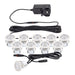 Saxby 94422 Kios 2 blue IP44 0.45W Polished stainless steel & clear pc 10 x 0.45W LED module (SMD 2835) - westbasedirect.com