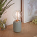 Endon 94506 Olivia 1lt Table Thyme glaze & satin nickel plate 10W LED E27 (Required) - westbasedirect.com