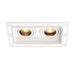 Saxby 94754 Trimless Downlight twin 50W Matt white paint 2 x 50W GU10 reflector (Required) - westbasedirect.com