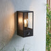 Endon 94995 Oxford PIR 1lt Wall Matt black & clear glass 10W LED E27 (Required) - westbasedirect.com